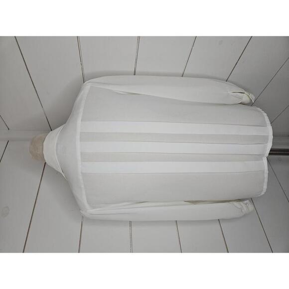 Vintage 80s Jordan New York size 7/8 white embroidered secretary office blouse - Picture 3 of 5